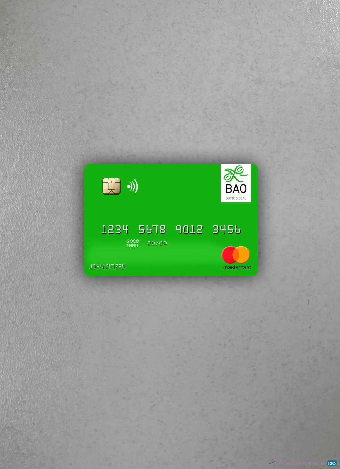 Download Guinea Bissau Banco Da Africa Ocidental mastercard photolook front Photoshop template